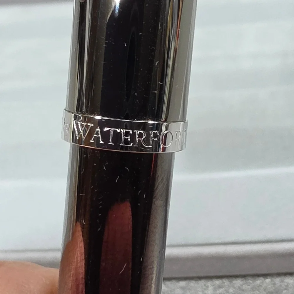 Marquis by Waterford Fountain Pen Unisex OS Gunmetal Chrome Excellent Boxed Nib